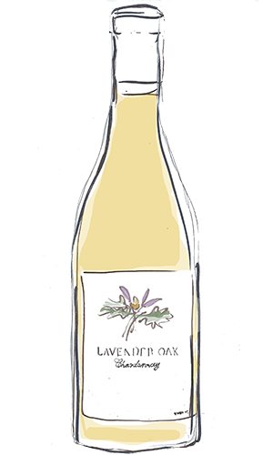 White wine bottle illustration